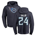 Vanessashop T.Titans #24 Alontae Taylor Player Navy Logo Pullover Hoodies Home Game Stitched Jerseys