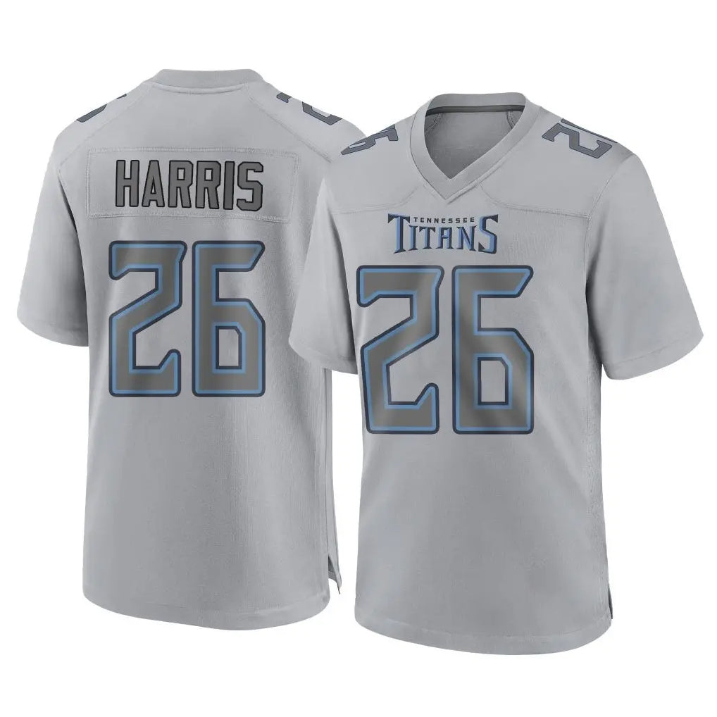 Vanessashop T.Titans #26 Marcus Harris Player Gray Atmosphere Fashion Home Game Stitched Jerseys