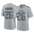 Vanessashop T.Titans #26 Marcus Harris Player Gray Atmosphere Fashion Home Game Stitched Jerseys