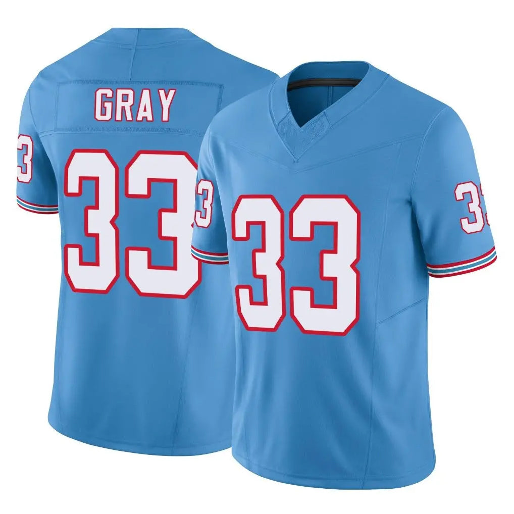 Vanessashop T.Titans #33 Cedric Gray Player Light Blue Limited Vapor F.U.S.E. Home Game Stitched Jerseys