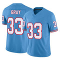 Vanessashop T.Titans #33 Cedric Gray Player Light Blue Limited Vapor F.U.S.E. Home Game Stitched Jerseys