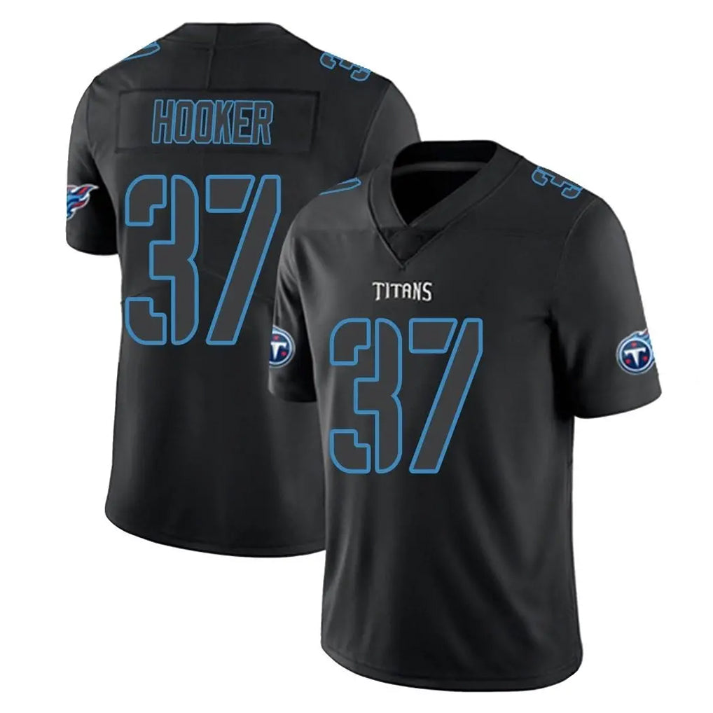 Vanessashop T.Titans #37 Amani Hooker Player Black Impact Limited Home Game Stitched Jerseys