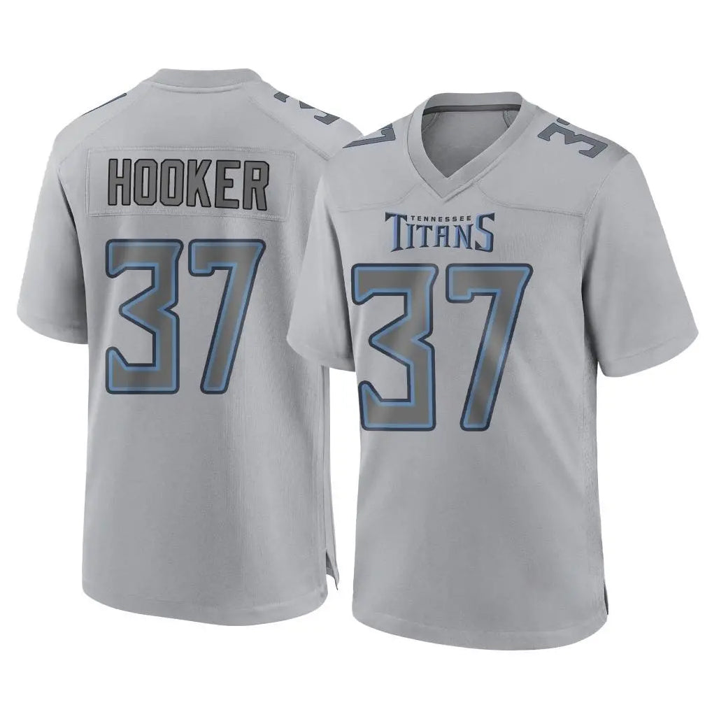 Vanessashop T.Titans #37 Amani Hooker Player Gray Atmosphere Fashion Home Game Stitched Jerseys