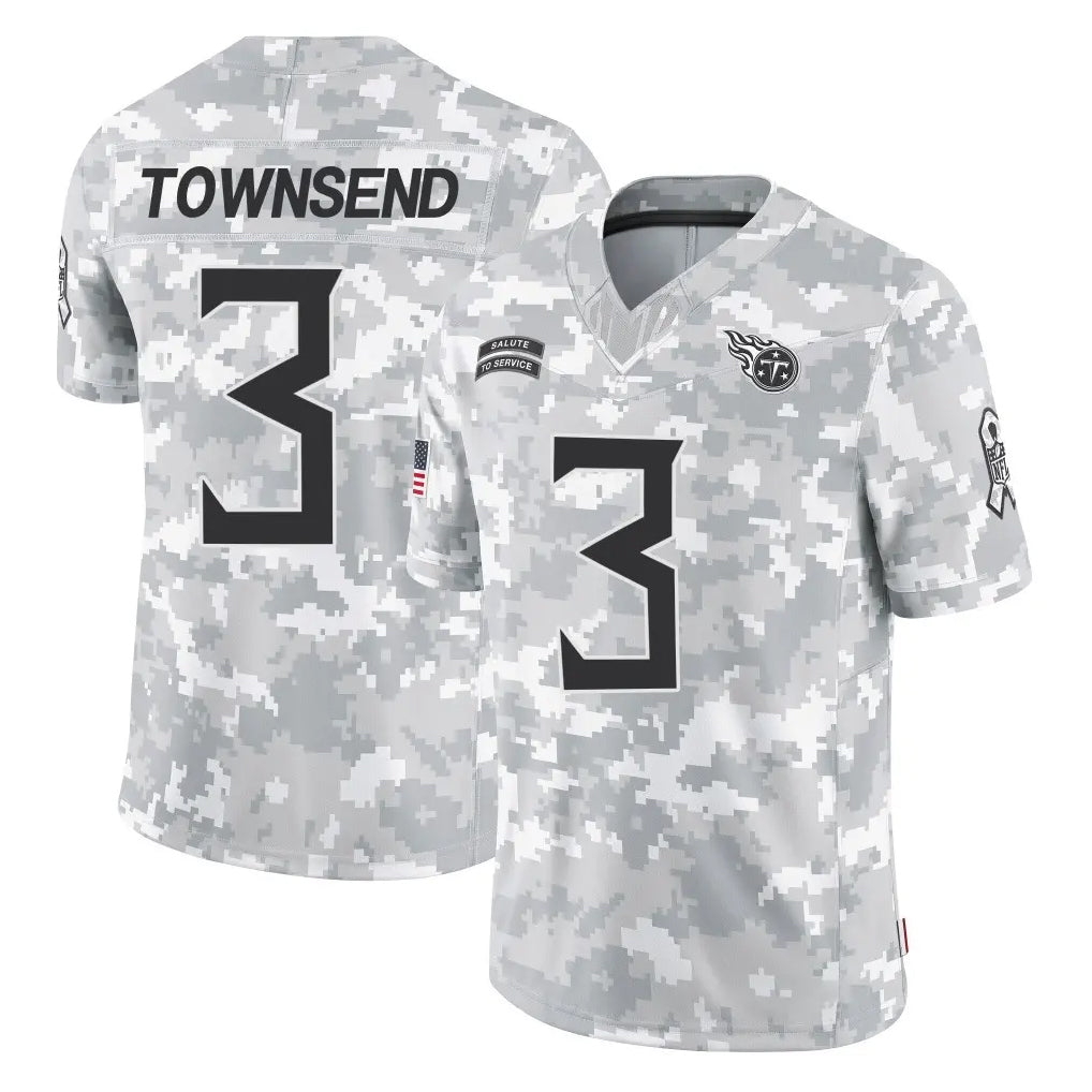 Vanessashop T.Titans #3 Tommy Townsend Player Arctic Camo Limited Salute to Service Home Game Stitched Jerseys