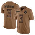 Vanessashop T.Titans #3 Tommy Townsend Player Brown Limited Salute to Service Home Game Stitched Jerseys