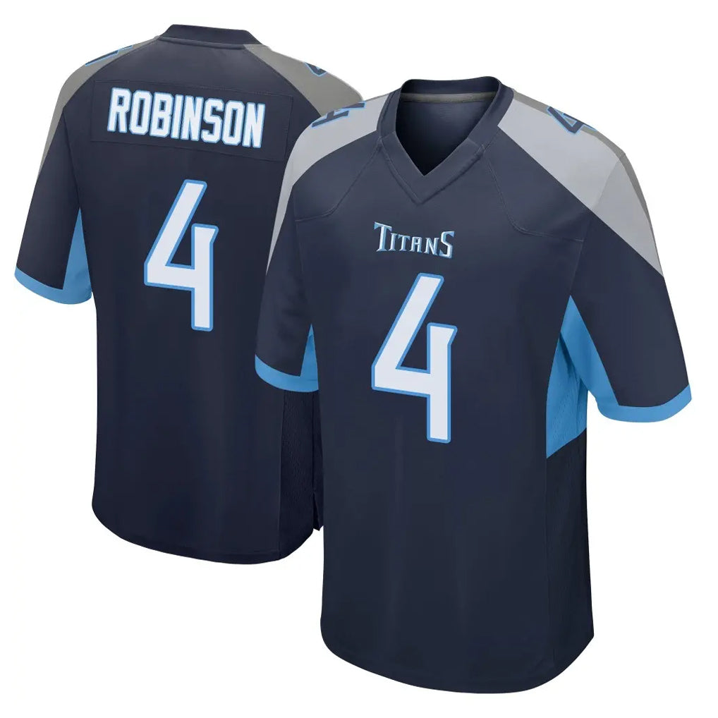 Vanessashop T.Titans #4 Wan'Dale Robinson Player Navy Home Game Stitched Jerseys
