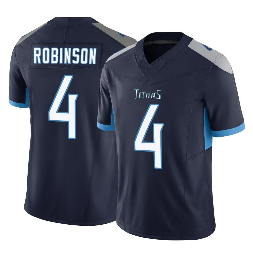 Vanessashop T.Titans #4 Wan'Dale Robinson Player Navy Limited Vapor F.U.S.E. Home Game Stitched Jerseys