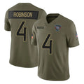 Vanessashop T.Titans #4 Wan'Dale Robinson Player Olive Limited 2025 Salute to Service Home Game Stitched Jerseys