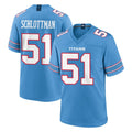 Vanessashop T.Titans #51 Austin Schlottmann Player Light Blue 2026 Game Home Stitched Jerseys