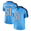 Vanessashop T.Titans #51 Austin Schlottmann Player Light Blue Limited Color Rush Home Game Stitched Jerseys