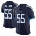 Vanessashop T.Titans #55 JC Latham Player Navy Limited Vapor Untouchable Home Game Stitched Jerseys