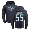 Vanessashop T.Titans #55 JC Latham Player Navy Logo Pullover Hoodies Home Game Stitched Jerseys