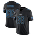 Vanessashop T.Titans #66 Fernando Carmona Jr. Player Black Impact Limited Home Game Stitched Jerseys
