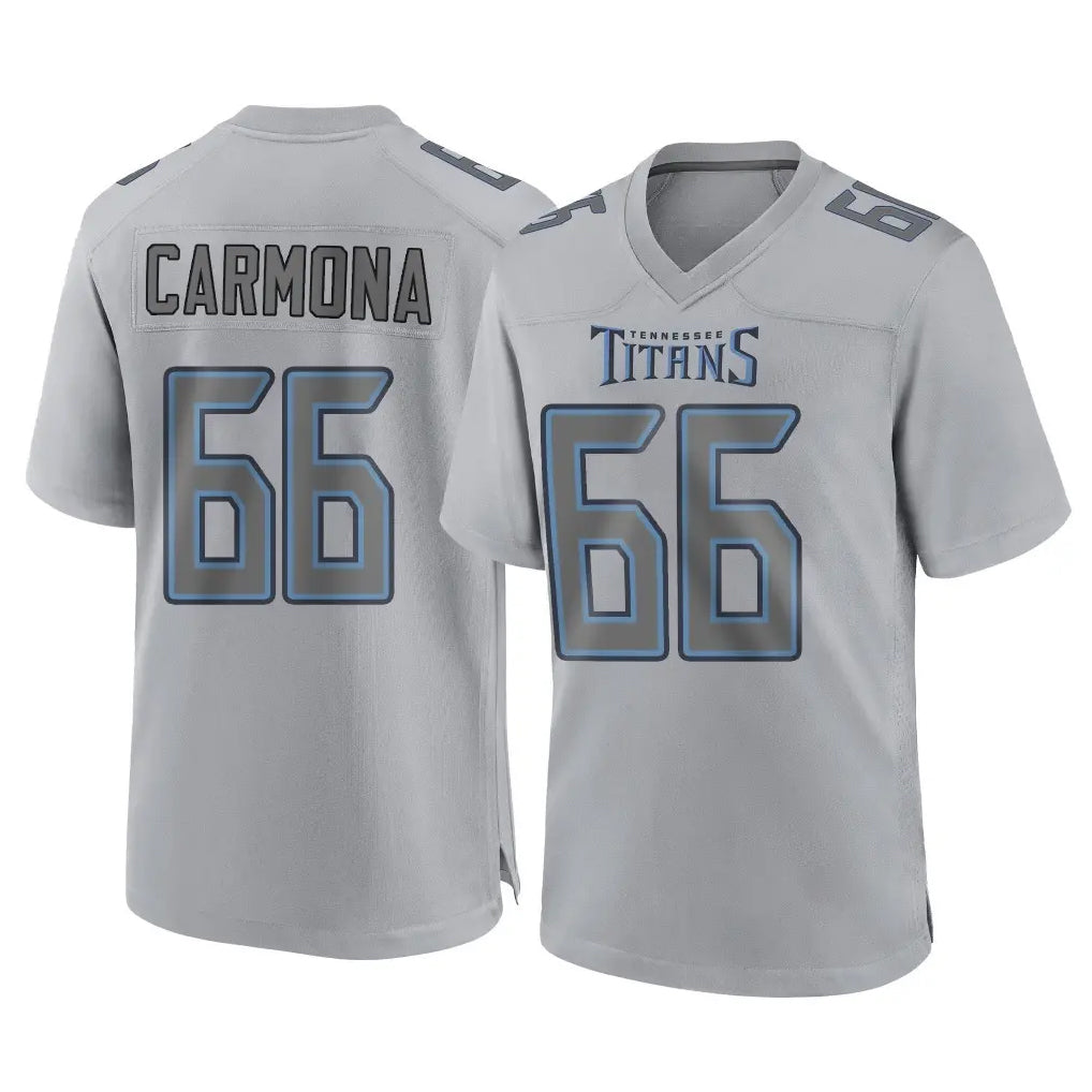 Vanessashop T.Titans #66 Fernando Carmona Jr. Player Gray Atmosphere Fashion Home Game Stitched Jerseys