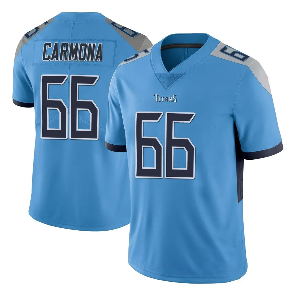 Vanessashop T.Titans #66 Fernando Carmona Jr. Player Light Blue Limited Vapor Untouchable Home Game Stitched Jerseys