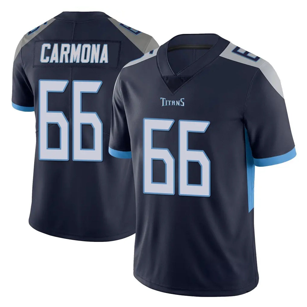 Vanessashop T.Titans #66 Fernando Carmona Jr. Player Navy Limited Vapor Untouchable Home Game Stitched Jerseys