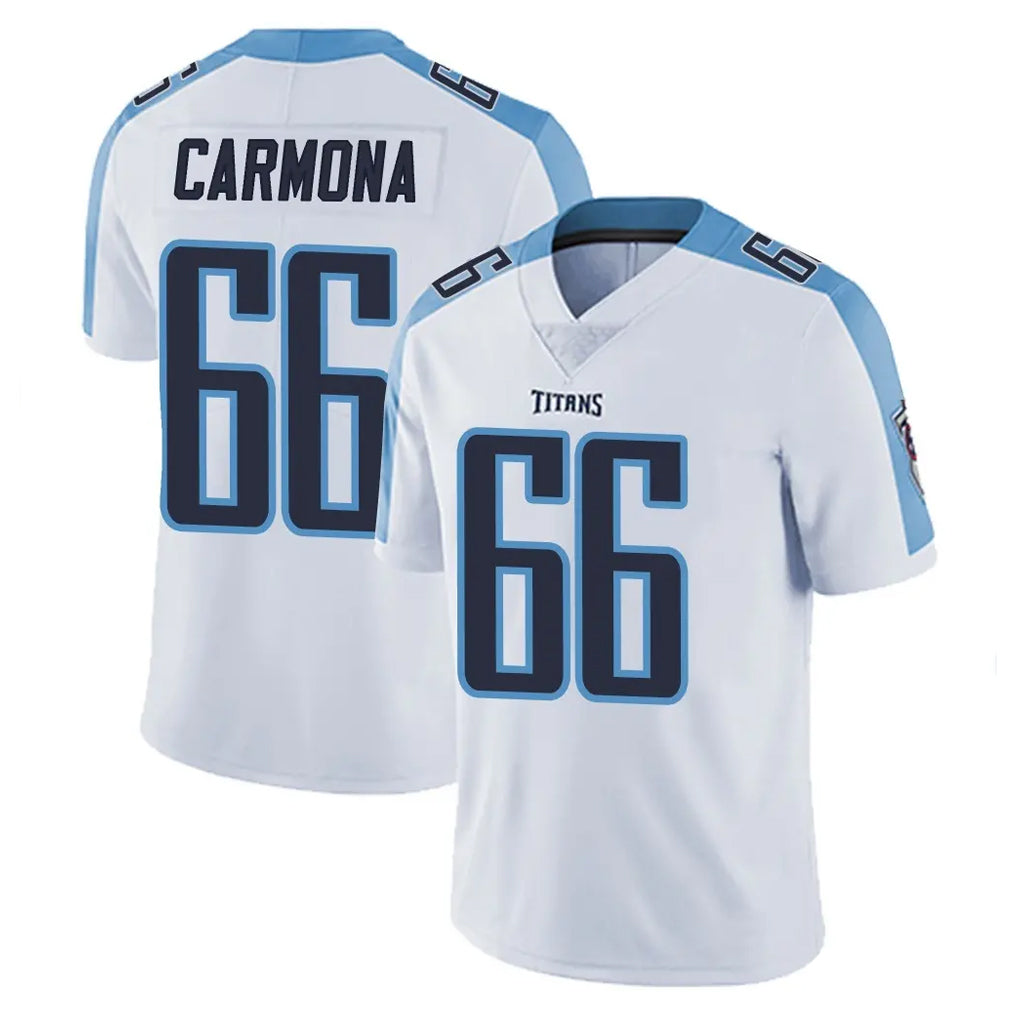 Vanessashop T.Titans #66 Fernando Carmona Jr. Player White Limited Vapor Untouchable Home Game Stitched Jerseys