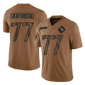Vanessashop T.Titans #77 Peter Skoronski Player Brown Limited Salute to Service Home Game Stitched Jerseys