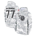 Vanessashop T.Titans #77 Peter Skoronski Player Camo Arctic Salute to Service Pullover Hoodies Home Game Stitched Jerseys
