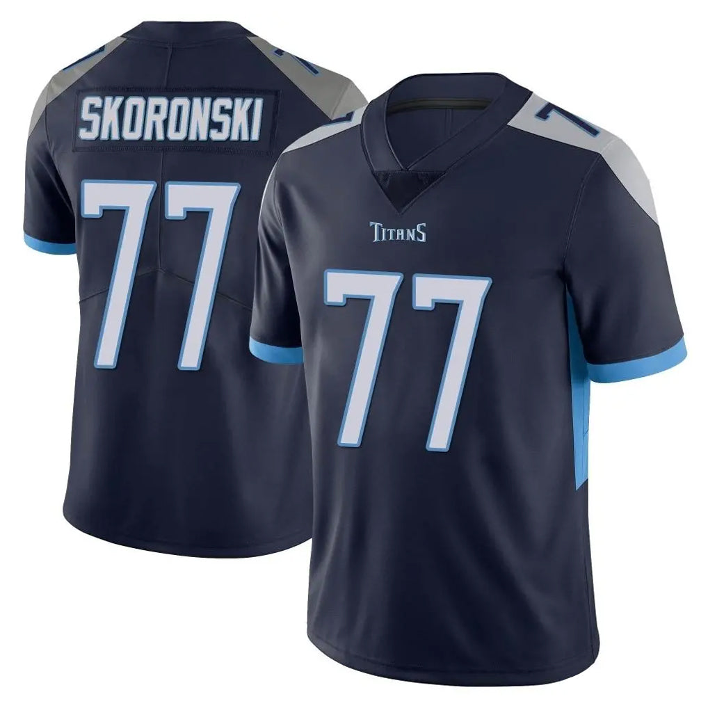 Vanessashop T.Titans #77 Peter Skoronski Player Navy Limited Vapor Untouchable Home Game Stitched Jerseys