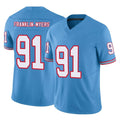 Vanessashop T.Titans #91 John Franklin-Myers Player Light Blue Limited Vapor F.U.S.E. Home Game Stitched Jerseys