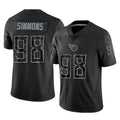 Vanessashop T.Titans #98 Jeffery Simmons Player Black Limited Reflective Home Game Stitched Jerseys