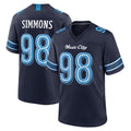 Vanessashop T.Titans #98 Jeffery Simmons Player Navy 2026 Rivalries Collection Home Game Stitched Jerseys