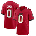 Vanessashop TB.Buccaneers #0 Yaya Diaby Player Red Home Game Stitched Jerseys