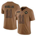 Vanessashop TB.Buccaneers #11 Jalen McMillan Player Brown Limited Salute To Service Home Game Stitched Jerseys