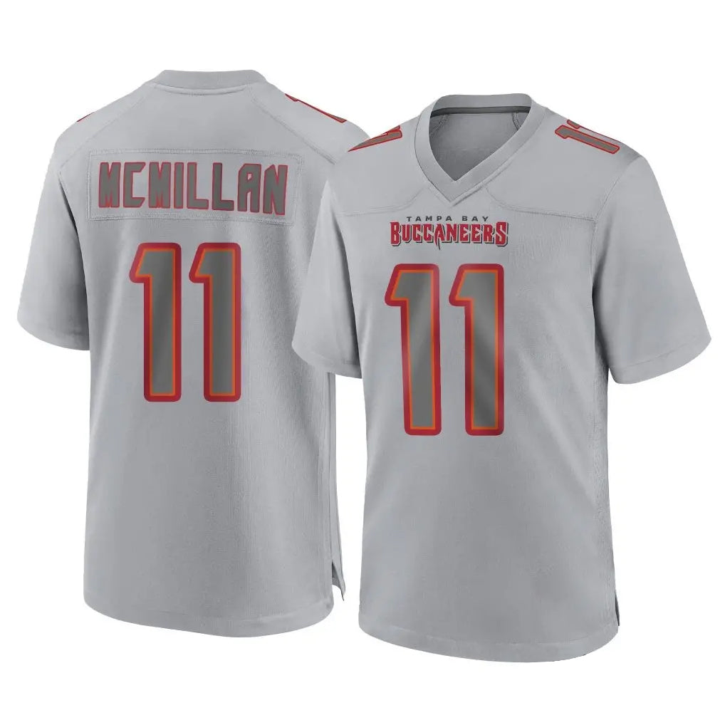 Vanessashop TB.Buccaneers #11 Jalen McMillan Player Gray Atmosphere Fashion Home Game Stitched Jerseys
