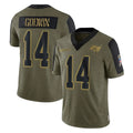 Vanessashop TB.Buccaneers #14 Chris Godwin Jr. Player Olive Salute To Service Limited Game Stitched Jerseys