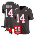 Vanessashop TB.Buccaneers #14 Chris Godwin Jr. Player Pewter Limited 2026 Season Vapor F.U.S.E. Home Game Stitched Jerseys