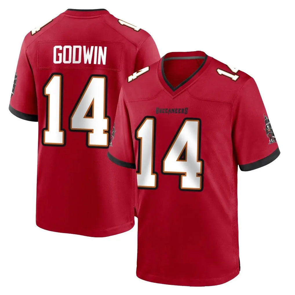 Vanessashop TB.Buccaneers #14 Chris Godwin Jr. Player Red Home Game Stitched Jerseys