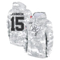 Vanessashop TB.Buccaneers #15 Tez Johnson Player Arctic Camo Limited Salute to Service Pullover Hoodies Game Stitched Jerseys
