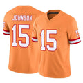 Vanessashop TB.Buccaneers #15 Tez Johnson Player Orange Limited Vapor F.U.S.E. Home Game Stitched Jerseys