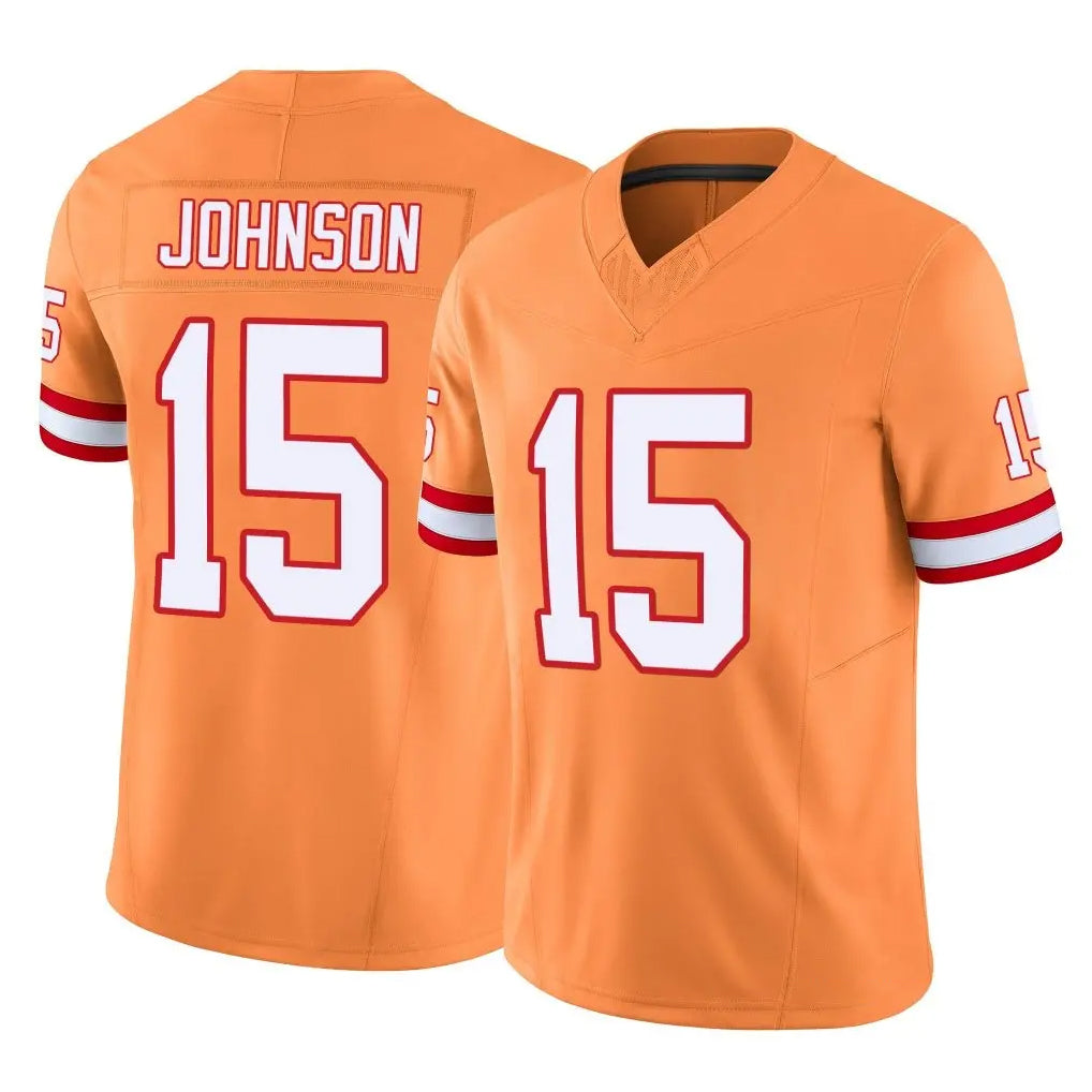 Vanessashop TB.Buccaneers #15 Tez Johnson Player Orange Limited Vapor F.U.S.E. Home Game Stitched Jerseys