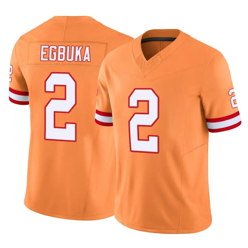 Vanessashop TB.Buccaneers #2 Emeka Egbuka Player Orange Limited Vapor F.U.S.E. Home Game Stitched Jerseys