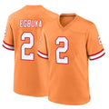 Vanessashop TB.Buccaneers #2 Emeka Egbuka Player Orange Throwback Home Game Stitched Jerseys