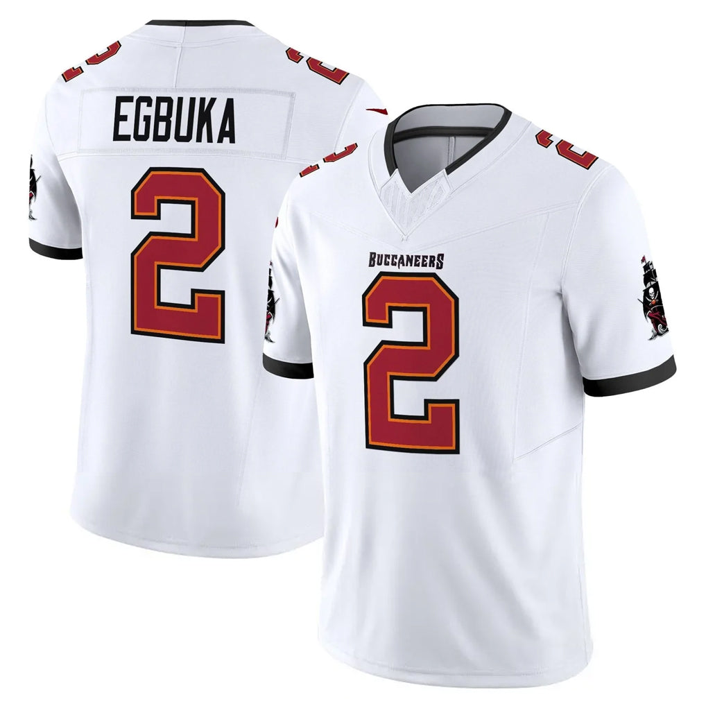 Vanessashop TB.Buccaneers #2 Emeka Egbuka Player White Limited Vapor F.U.S.E. Home Game Stitched Jerseys