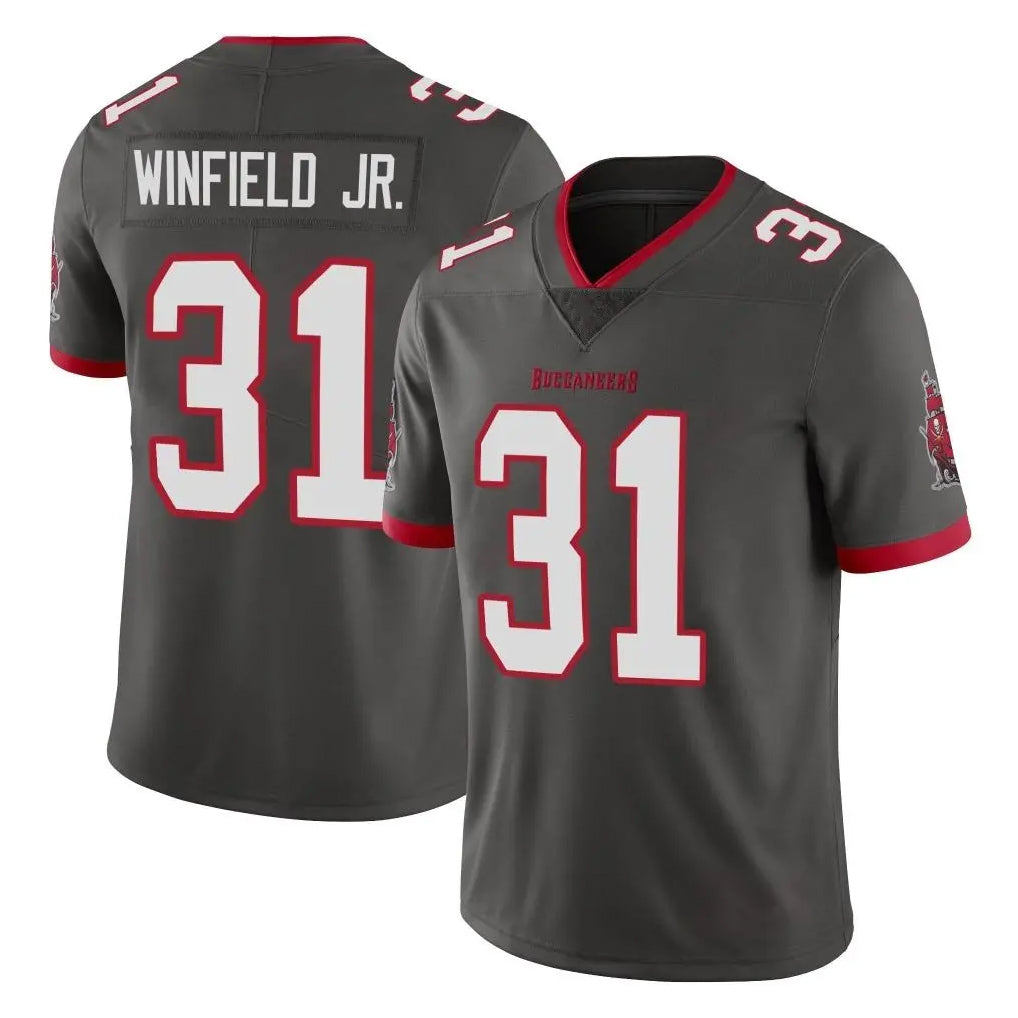 Vanessashop TB.Buccaneers #31 Antoine Winfield Jr. Player Pewter Limited Alternate Vapor Home Game Stitched Jerseys