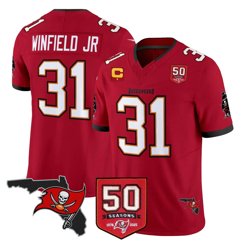 Vanessashop TB.Buccaneers #31 Antoine Winfield Jr. Player Red Limited 2026 Season Vapor F.U.S.E. Home Game Stitched Jerseys