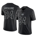 Vanessashop TB.Buccaneers #34 Alex Anzalone Player Black Reflective Limited Home Game Stitched Jerseys