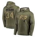 Vanessashop TB.Buccaneers #34 Alex Anzalone Player Olive Salute to Service Pullover Hoodies Limited Stitched Jerseys