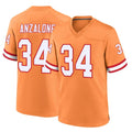 Vanessashop TB.Buccaneers #34 Alex Anzalone Player Orange Throwback Home Game Stitched Jerseys