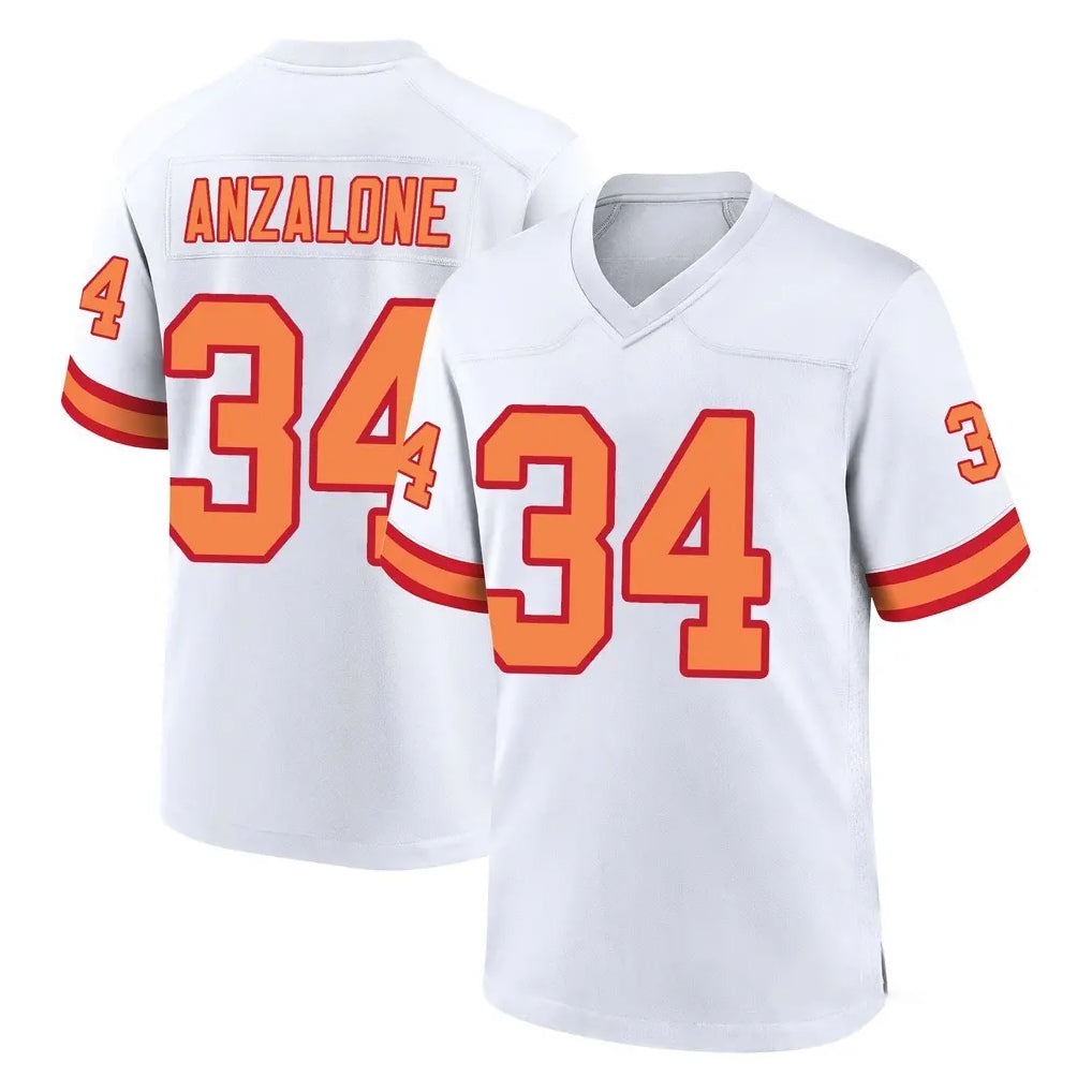 Vanessashop TB.Buccaneers #34 Alex Anzalone Player White '76 Home Game Stitched Jerseys
