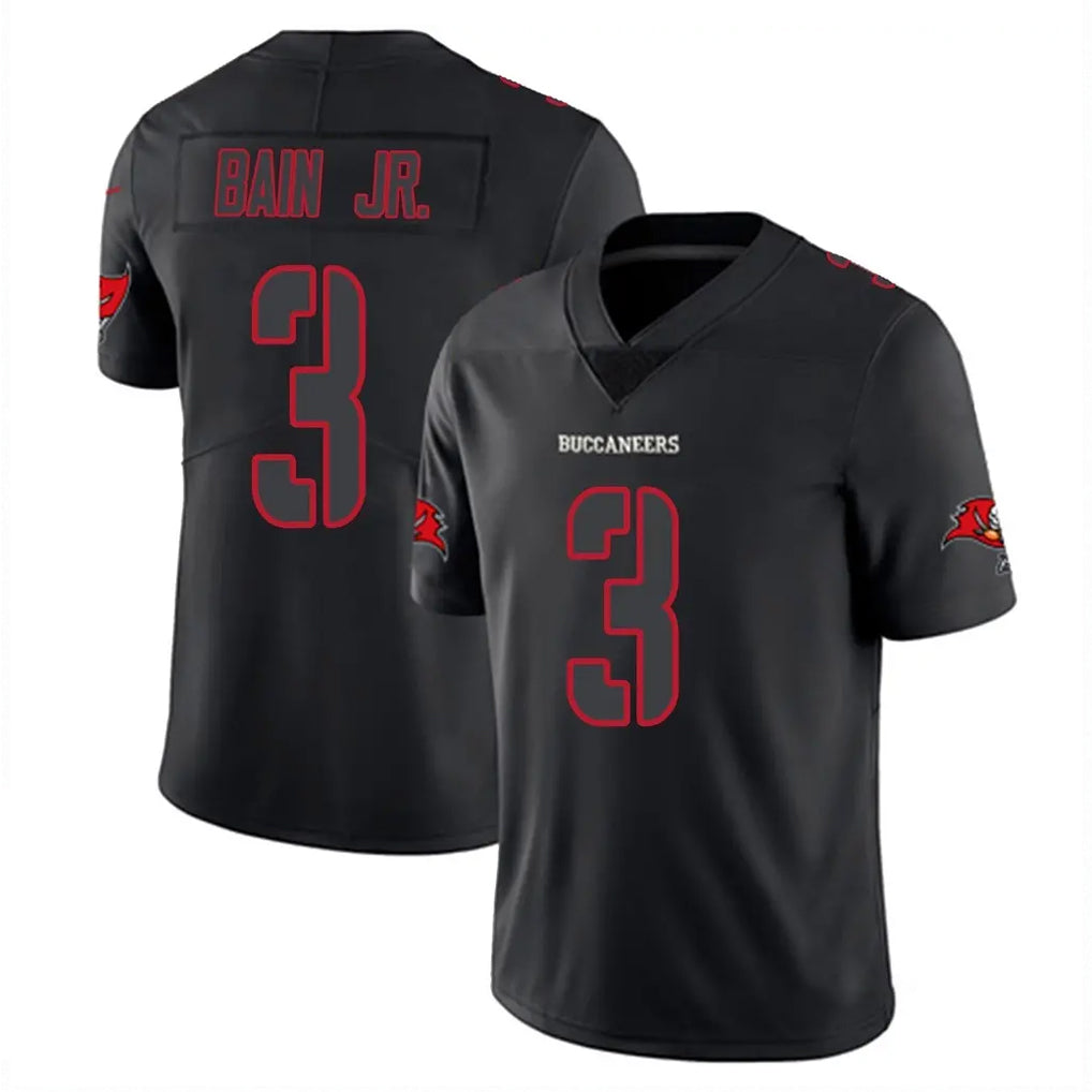 Vanessashop TB.Buccaneers #3 Rueben Bain Jr. Player Black Impact Limited Home Game Stitched Jerseys