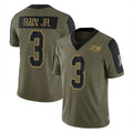 Vanessashop TB.Buccaneers #3 Rueben Bain Jr. Player Olive Salute To Service Limited Game Stitched Jerseys