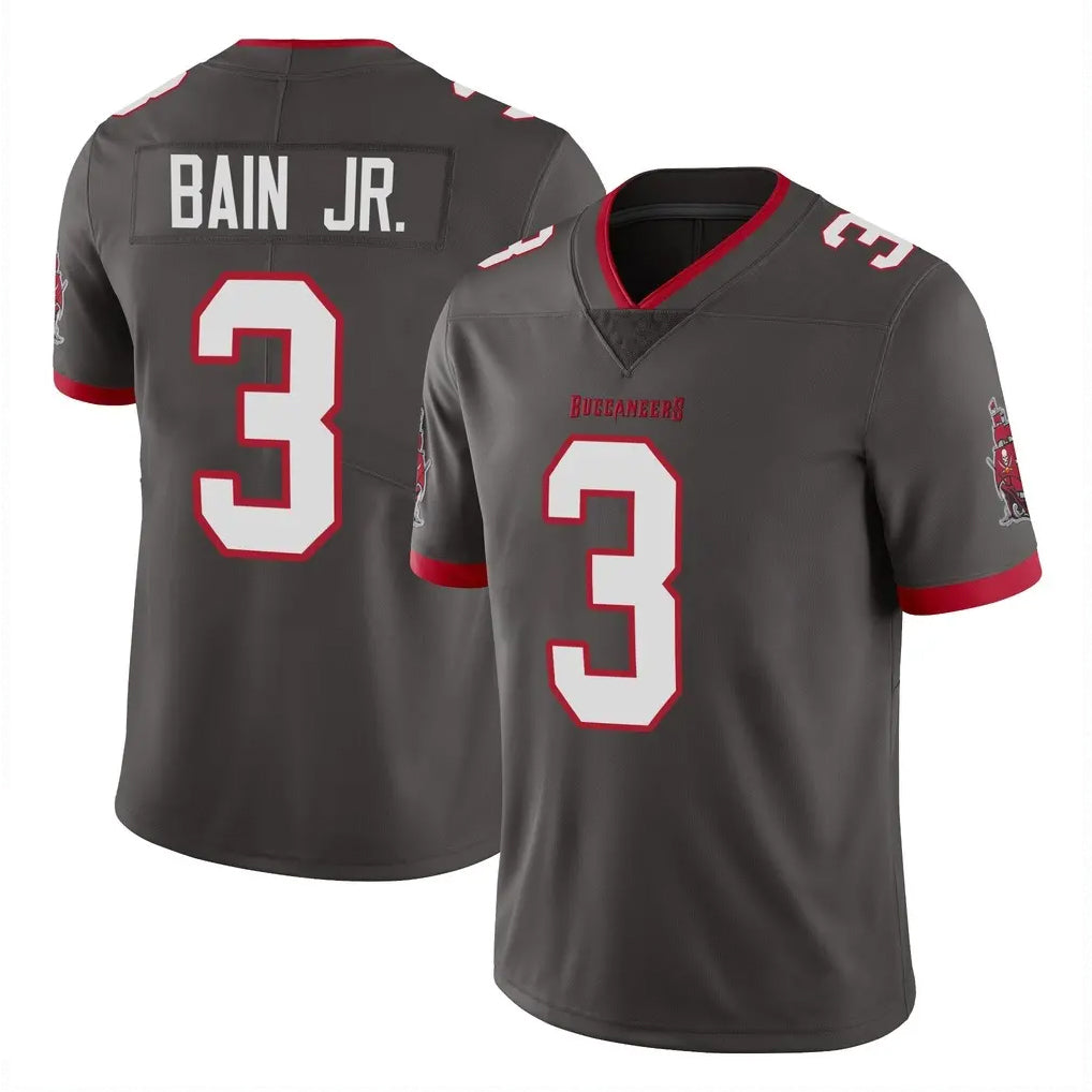 Vanessashop TB.Buccaneers #3 Rueben Bain Jr. Player Pewter Limited Alternate Vapor Home Game Stitched Jerseys