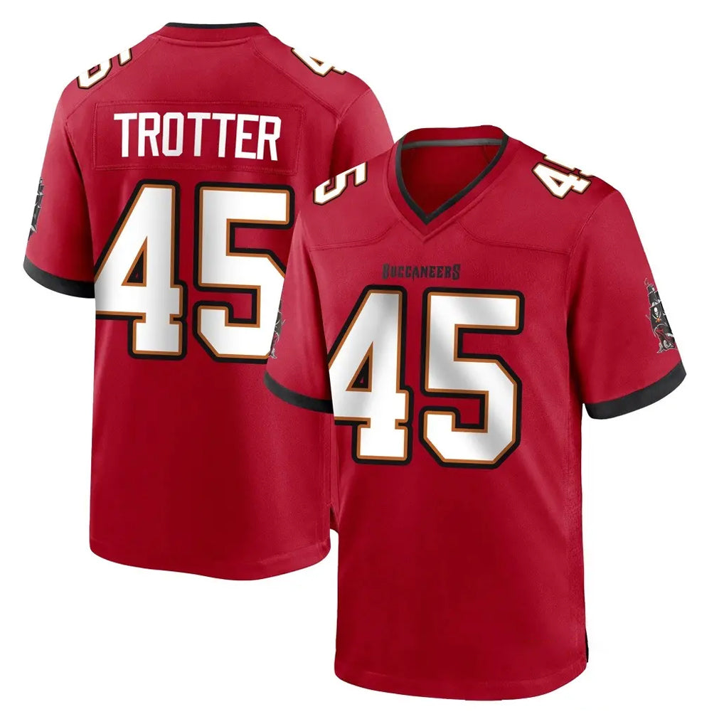 Vanessashop TB.Buccaneers #45 Josiah Trotte Player Red Home Game Stitched Jerseys