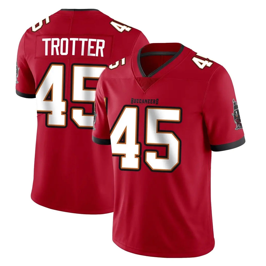 Vanessashop TB.Buccaneers #45 Josiah Trotte Player Red Limited Vapor Home Game Stitched Jerseys